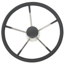 Steering Wheel, Inox, with Black Foam