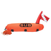 Torpedo Diving Marker Buoy, Reinforced, “Safe Dive” with 20m Rope