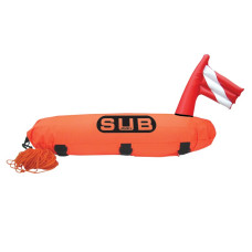 Torpedo Diving Marker Buoy, Reinforced, “Safe Dive” with 20m Rope
