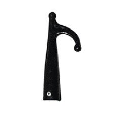Female Hook with Single End, Plastic, Ø 30mm, Black