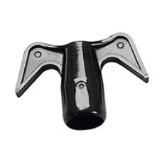 Double Hook with Thread Ø30mm, Plastic, Black