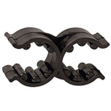 Adjustable Double Support Clip, Plastic, Black