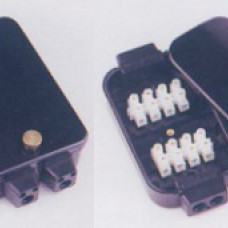 Waterproof connection box,2 terminal strips,w/8 conductors
