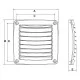 Ventilation Shaft Grilles Cover, White