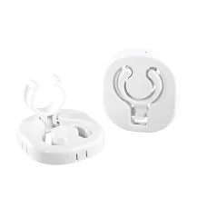 Folding Support Clips, Plastic, White, Set