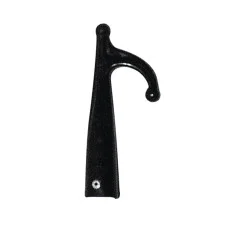 Female Hook with Single End, Plastic, Ø 30mm, Black