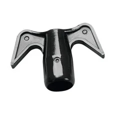 Double Hook with Thread Ø30mm, Plastic, Black