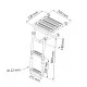 Platform Ladder, Inox 316, with 2 Plastic Steps