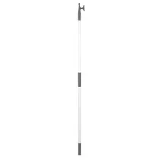 Telescοpic Hook with Double End, White Aluminium, Grey 118-196 cm